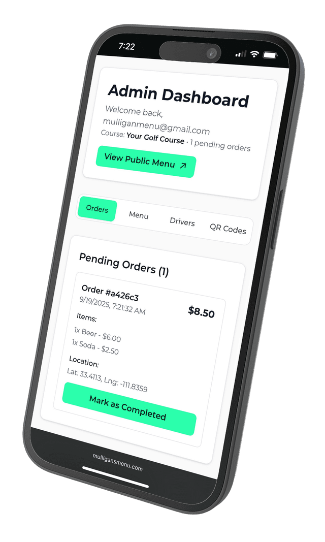 Admin dashboard preview